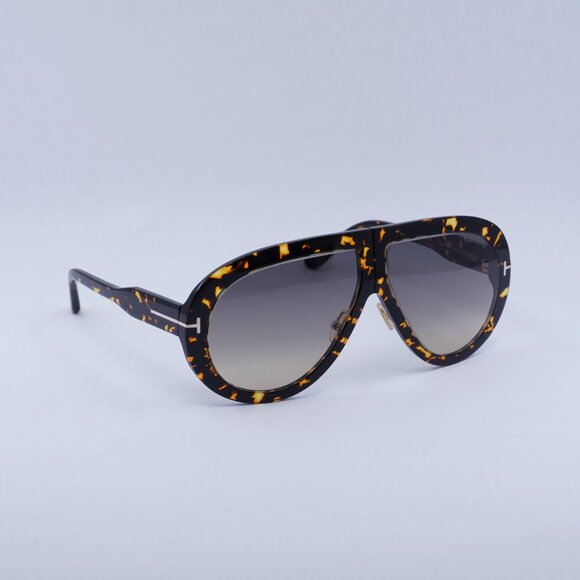 New Tom Ford Troy FT0836 52B Sunglasses Dark Havana Aviator Frame, Smoke Lenses - Picture 8 of 11